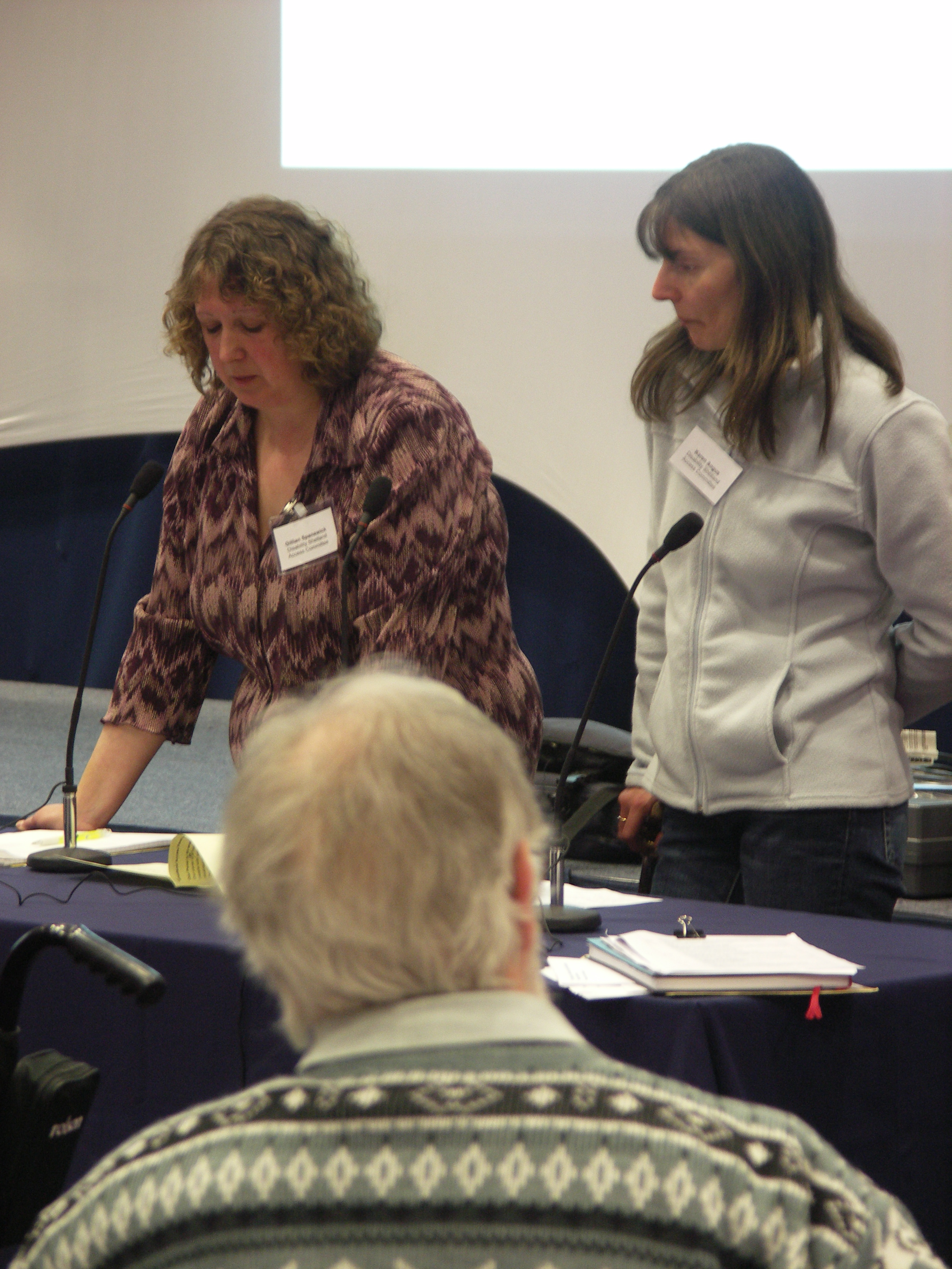 Gillian and Karen from Shetland Access Panel making their presentation to the Conference 